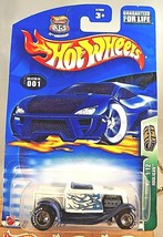 2003 Hot Wheels #1 Treasure Hunt 1/12 HOOLIGAN White w/RR GDYR Chrome DD Spokes - £10.59 GBP