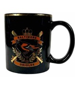 Vintage Baltimore Orioles Black Coffee Mug MLB Baseball Cup Gold Logo &amp; ... - £6.58 GBP