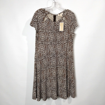 Michael Kors Women&#39;s Chocolate Leopard Print Dress Size XL NWT - MSRP $98.00 - £31.02 GBP