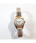 Vintage Timex Electric Watch Gold Tone Round stretch Automatic For repai... - $9.00