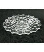 Fostoria glass Salad Plate, 7 1/2&quot; American 3D Cube Design, Pointy Rim, ... - $17.35 CAD