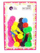 TARA GIRLS SELF HINGE BABY FLOWER HAIR BARRETTES - 28 PCS.  (08873) - £6.28 GBP