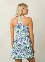New Womens NWT PrAna S Pristine Dress Recycled Blue White Green Flower B... - £130.83 GBP