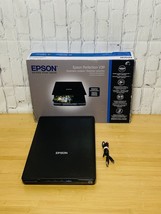Epson Perfection V39 Flatbed Scanner - Black - Model J371A With Box - £30.44 GBP