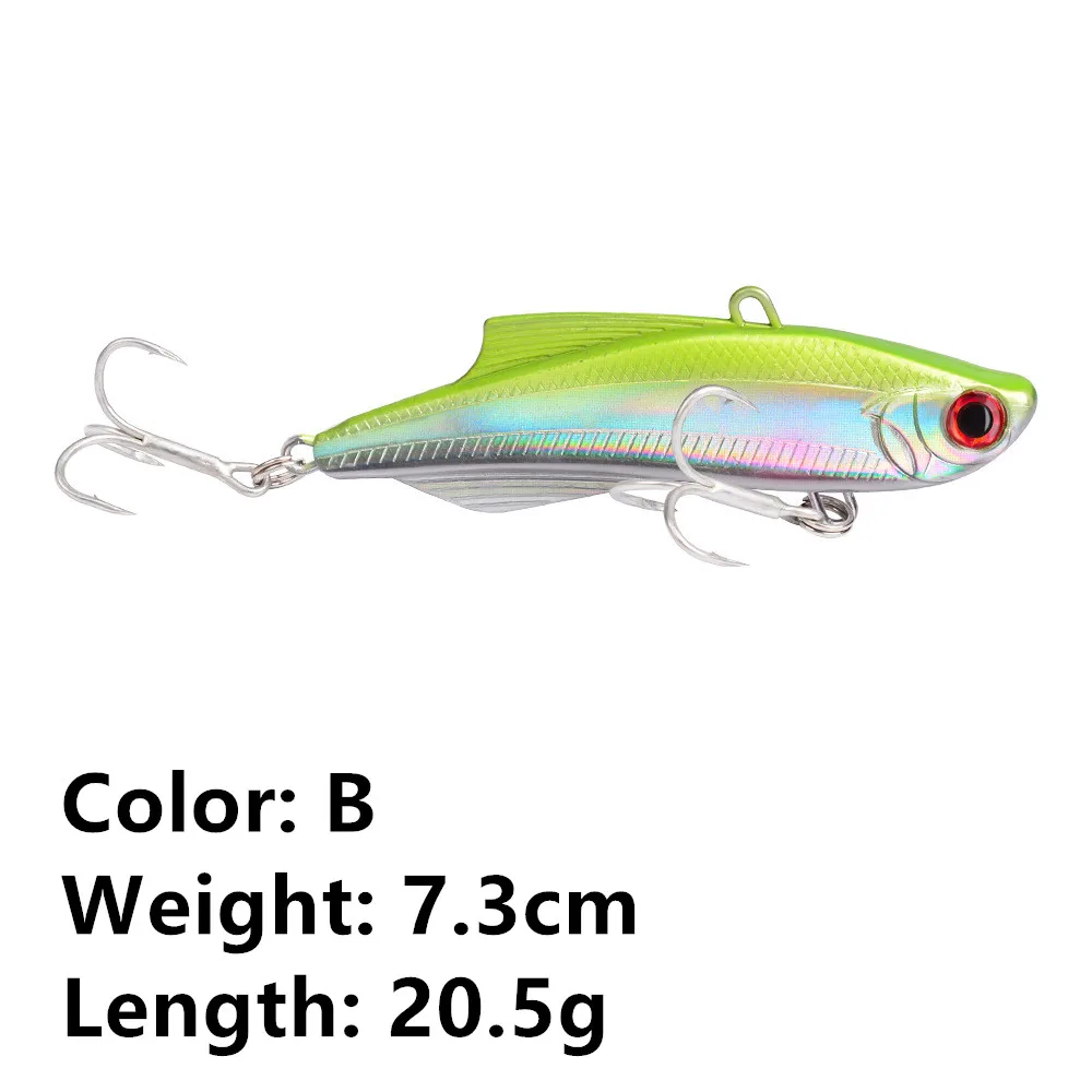 1pcs/freshwater trolling VIB sequin fish bait7.3cm/20g fishing tackle 6 colorscr - £25.12 GBP