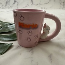 Disney Parks Disneyland Marie Cat Coffee Mug Pink White Aristocats Cup Kitten - £17.91 GBP