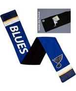 St Louis Blues Winter Scarf Jersey Material Team Logo W/ Inside Zip Pock... - £9.87 GBP