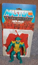 Vintage 1981 Masters Of The Universe Merman Figure Complete With Cardback - £91.58 GBP