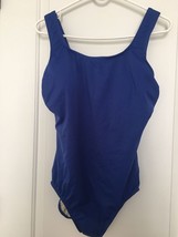 1 Pc Women&#39;s Blue Swim Bathing Suit Full Coverage Size 18 - $40.10