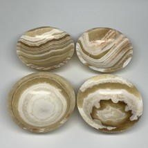 778g, 4pcs set, 4.4&quot;-4.7&quot; Round Onyx Bowl Handmade from Morocco, B8883 - £47.85 GBP