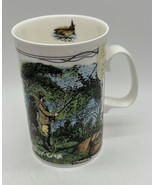 DUNOON COFFEE TEA MUG FINE BONE CHINA ENGLAND ART OF ANGLING FISHING New - $14.01