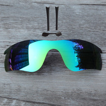 Green Polarized  lenses for-Oakley Radar Path with BLACK Nose Pad &amp; Rubber Piece - £11.68 GBP