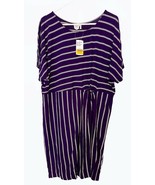 Blue/White Stripe Ladies Dress, Simple, Size 2X, 86% Rayon, 10% Poly, 4%... - $36.93