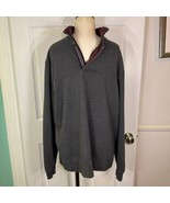 Orvis Mens Signature Fleece Lined Sweatshirt XL 1/4 Zip Charcoal Pullove... - $21.10 CAD