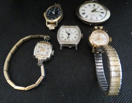 Lot of 5 Women&quot;s Wind Watches Parts or Repair Bulova  Lenga Westclox Timex - £18.67 GBP