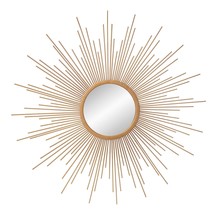 30&quot; Gold Spoked Sunburst Wall Accent Mirror - £120.87 GBP
