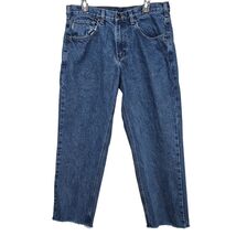 Carhartt B17 DST Relaxed Fit Denim Work Jeans Darkstone Raw Hem Distress... - $24.99