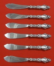 Lily By Whiting Sterling Silver Trout Knife Set 6pc HHWS Custom - £615.25 GBP
