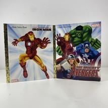 Invincible Iron Man &amp; Mighty Avengers Little Golden Book Lot Of 2 - £6.18 GBP