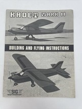 Vintage Sig Kadet Mark Ii Airplane Kit Building &amp; Flying Instructions Only! - £11.92 GBP