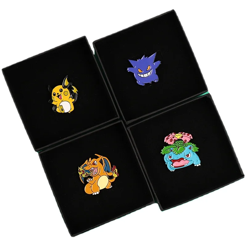Pokemon Charmander Bulbasaur Squirtle Brooch Badge GYM League Region Pins Metal - £10.28 GBP+