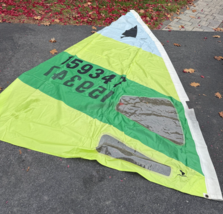 Vintage Windsurfer Sail Wind Surfing Green &amp; Yellow Officially Licensed ... - $69.29