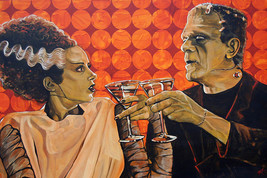 Made for Each Other Mike Bell Frankenstein Bride Art Print Tattoo Lithograph - £15.98 GBP+