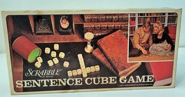Scrabble Sentence Cube Game vintage wood word dice 1971 - £10.59 GBP
