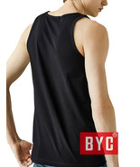 BYC Men&#39;s Black 100% Cotton Undershirts Tank Top A Shirts Pack of 12 MT01BK - $76.08 CAD