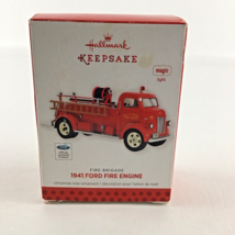 Hallmark Keepsake Ornament 1941 Ford #11 Fire Engine Brigade Magic Light 2013 - £31.43 GBP