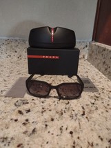 Prada polarized sunglasses matte black frame 02v DG0-5W2 - £232.85 GBP