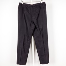 Valerie Stevens Womens Capri Dress Pants 14P Black Silk Cotton Blend Fitted - £20.13 GBP