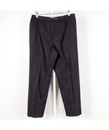Valerie Stevens Womens Capri Dress Pants 14P Black Silk Cotton Blend Fitted - £20.24 GBP
