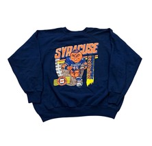 Vintage Rare 1980&#39;s Syracuse Orangemen Football Cartoon Print Sweatshirt XL - $74.99