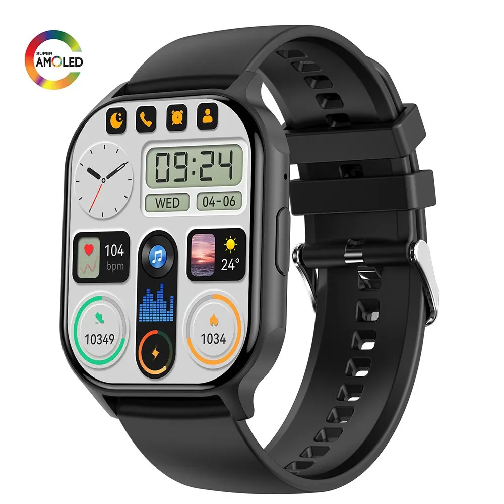 2.04&#39;&#39; AMOLED Screen Smart Watch Men Women Bluetooth Call Fitness Tracke... - $100.56