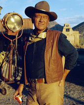 El Dorado John Wayne on movie set by camera western clothes stetson 16x20 Poster - £15.62 GBP