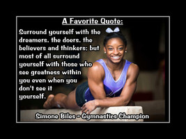 Simone Biles Inspirational Gymnastics Motivation Favorite Quote Poster Print - £18.37 GBP+