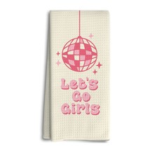 Pink Kitchen Towels, Western Kitchen Towels, LetS Go Girls Disco Ball Kitchen Di - $11.99