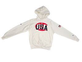 Champion Reverse Weave Team USA  White Hoodie Men's Size Small - $27.44