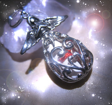 Haunted Angel Locket Necklace Sacred Divine Connections Magick Highest Light - £253.74 GBP