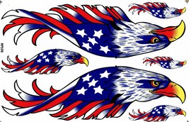 D189 Eagle Wing Flame USA Sticker Decal Racing Tuning Size 27x18 cm / 10x7 inch - £3.18 GBP