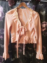 Adorable Romwe Pink Rococo Crop Cardigan Sweater Size M NWT - £10.69 GBP