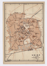 1899 ORIGINAL ANTIQUE CITY MAP OF UDINE / NORTHERN ITALY - £20.39 GBP