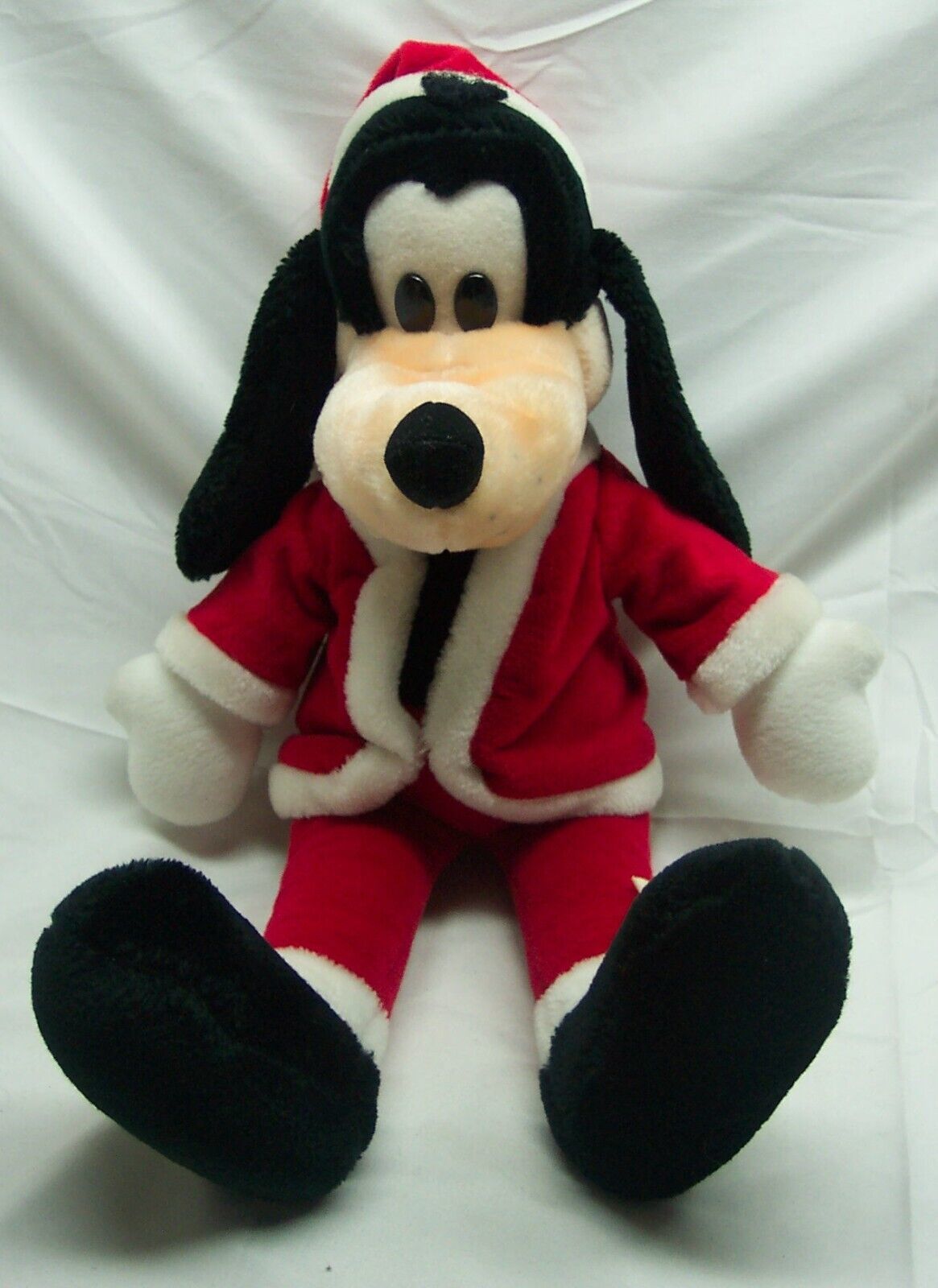 VINTAGE 80's Walt Disney CHRISTMAS GOOFY AS SANTA CLAUS 18" Plush Stuffed Animal - £23.46 GBP