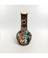Antique Chinese Porcelain Floral Famille Noire Vase - 6 7/8”H - $21.53