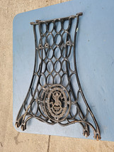 24PP85 Singer Sewing Machine Legs, Cast Iron, 28&quot; Tall, 19&quot; Wide At Base, Gc - $93.45