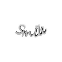 Origami Owl Charm (New) Silver &quot;Smile&quot; - CH4067 - £7.02 GBP
