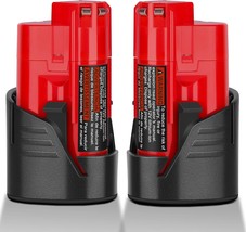 Kunlun 2 Pack 3.0Ah 12V Battery Replacement For Milwaukee M12 Battery Lithium - $36.26