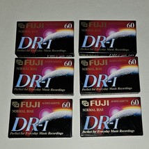 6 Fuji Audio Cassette Tapes Blank Lot 60 Minutes DR-I Normal Bias Factory Sealed - £13.90 GBP