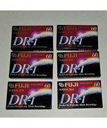 6 Fuji Audio Cassette Tapes Blank Lot 60 Minutes DR-I Normal Bias FACTOR... - £13.90 GBP